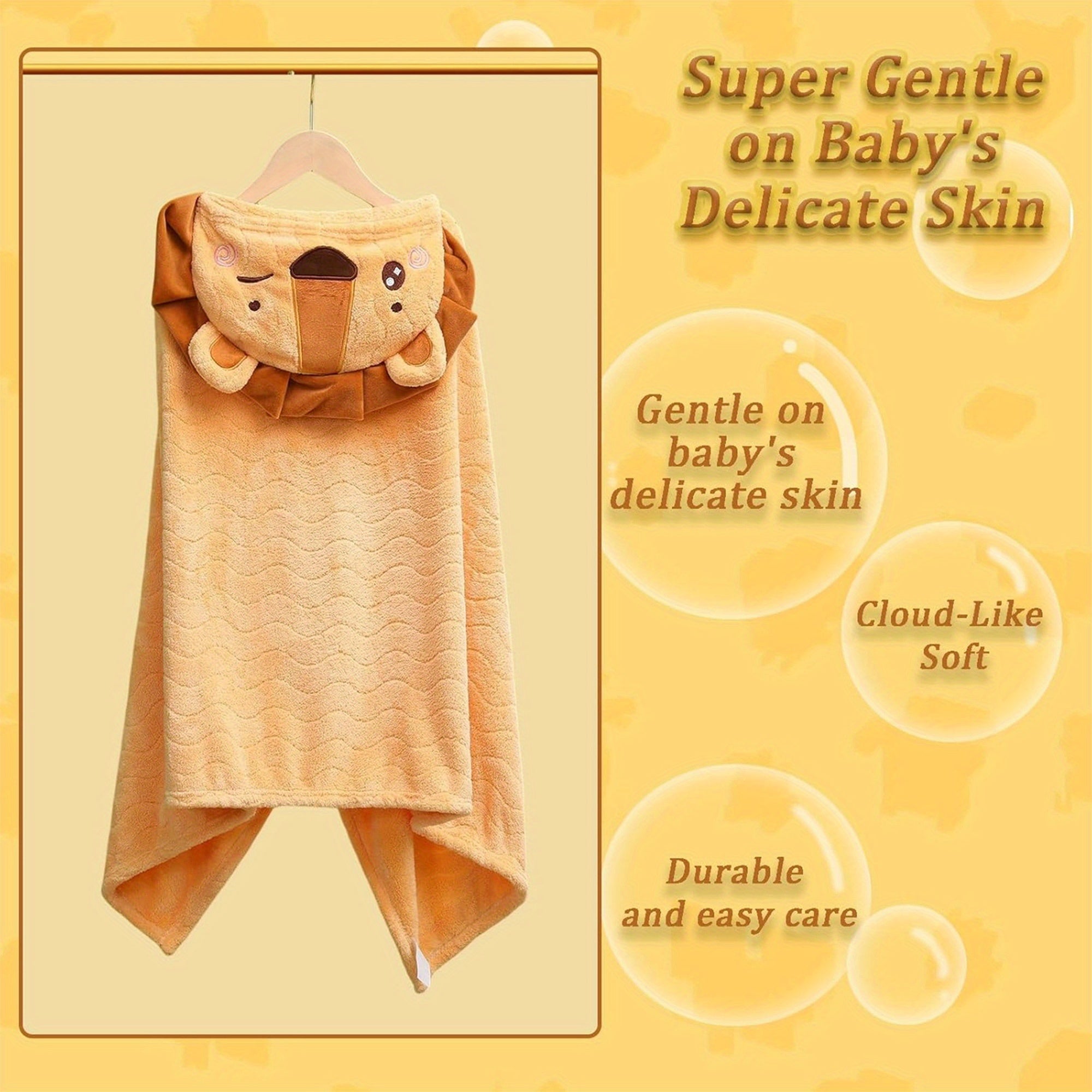 Kids Hooded Bath Towel Large Soft Highly Absorbent Quick Drying Animal Towels for Beach Sport Yoga SPA Fitness