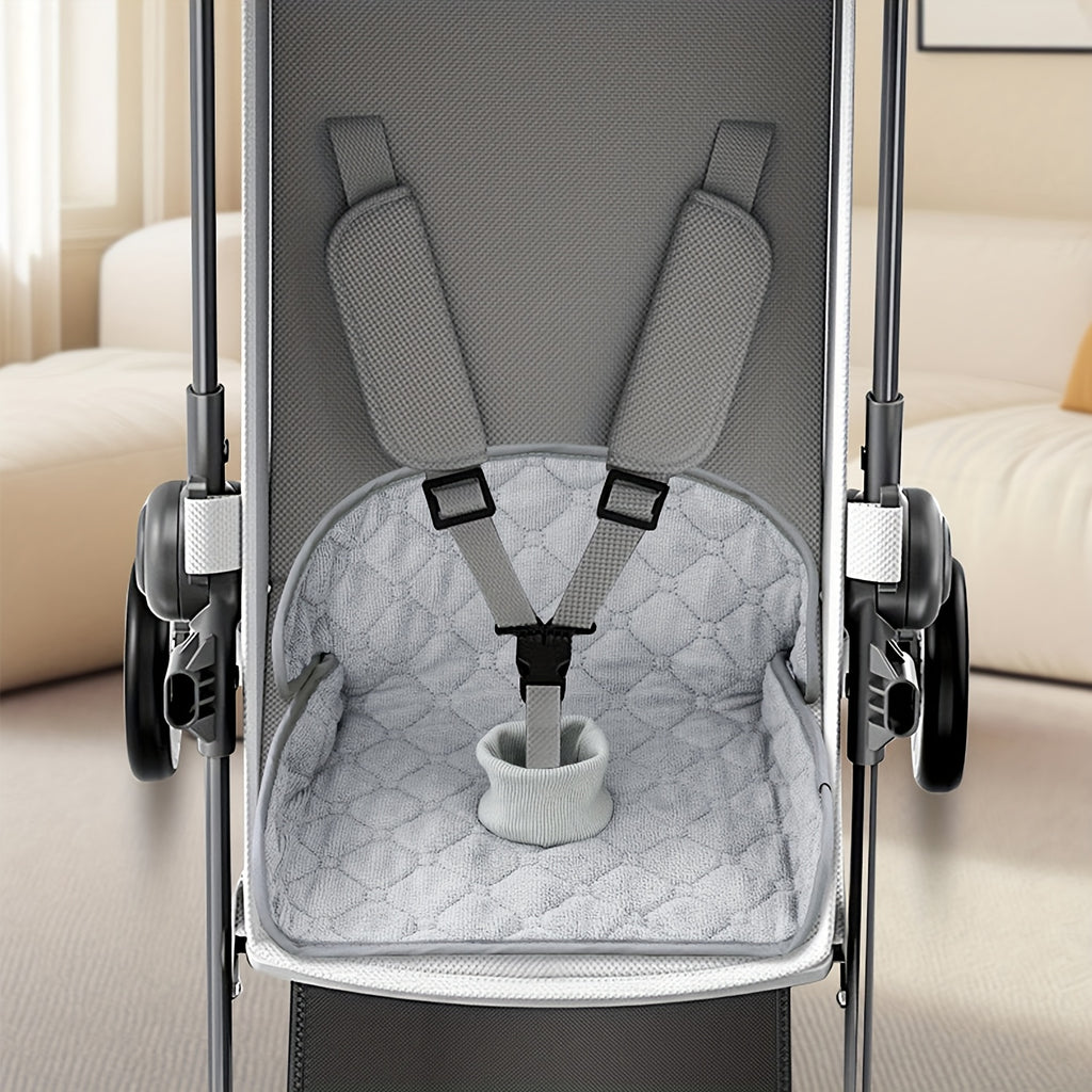 Adjustable Safety Cushion 1pc Adjustable Child Safety Seat Cushion | Soft Padded Ergonomic Stroller Pad with Hexagonal Breathable Design for Baby Carriers & Travel Gear, Mixed Colors