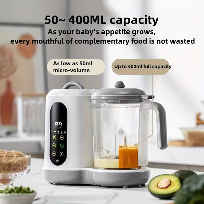 Baby Food Manufacturer - One Click Rotation And Pressing Control, Can Make Teenage Food in Minutes, Heating Steaming Machine, Fruit Puree Mixer, Automatic Cooking And Stirring, Healthy Homemade Food, Suitable for And Adolescents, White