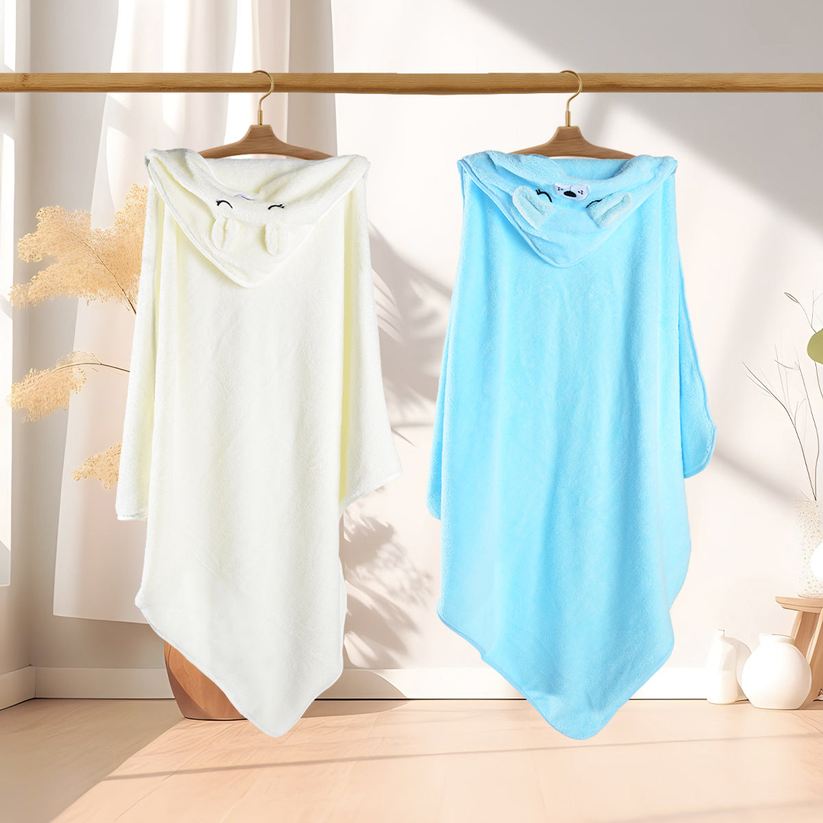 3pcs Hooded Baby Towels for Newborn Baby Bath Towel with Hood for Babies, Infant, Toddler and Kids, Large 31.5x31.5Inch, Soft and Absorbent Newborn Essential