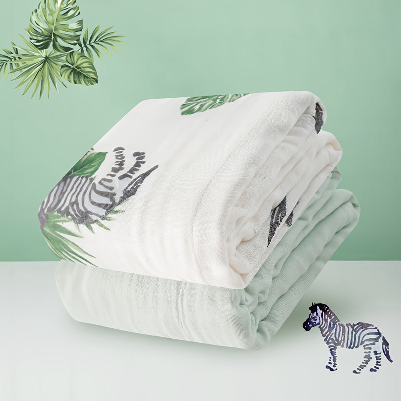 gb 2pcs Baby Gauze Blanket - 4-Layer Bamboo Cotton | 110x110cm\u002F43.3*43.3in | Ultra-Soft, Breathable & Absorbent | Multi-Use for Swaddling, Nursing, Play & Travel | Bright Color Options