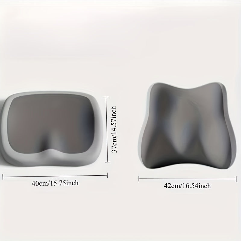 2pcs car seat booster and lumbar support set, made of soft memory foam for a comfortable and supportive fit. Improves driving visibility and is ergonomically designed. Suitable for over 99% of car models. 4 colors available