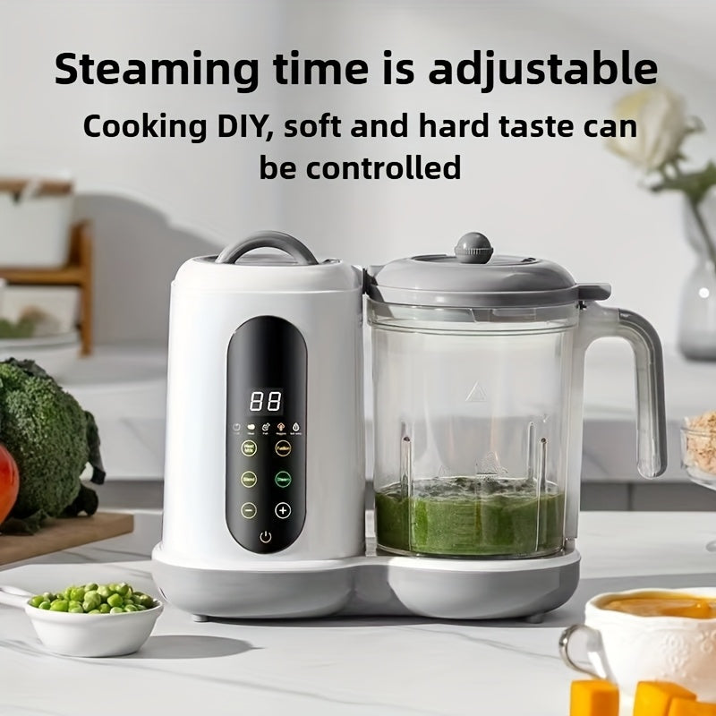 Baby Food Manufacturer - One Click Rotation And Pressing Control, Can Make Teenage Food in Minutes, Heating Steaming Machine, Fruit Puree Mixer, Automatic Cooking And Stirring, Healthy Homemade Food, Suitable for And Adolescents, White