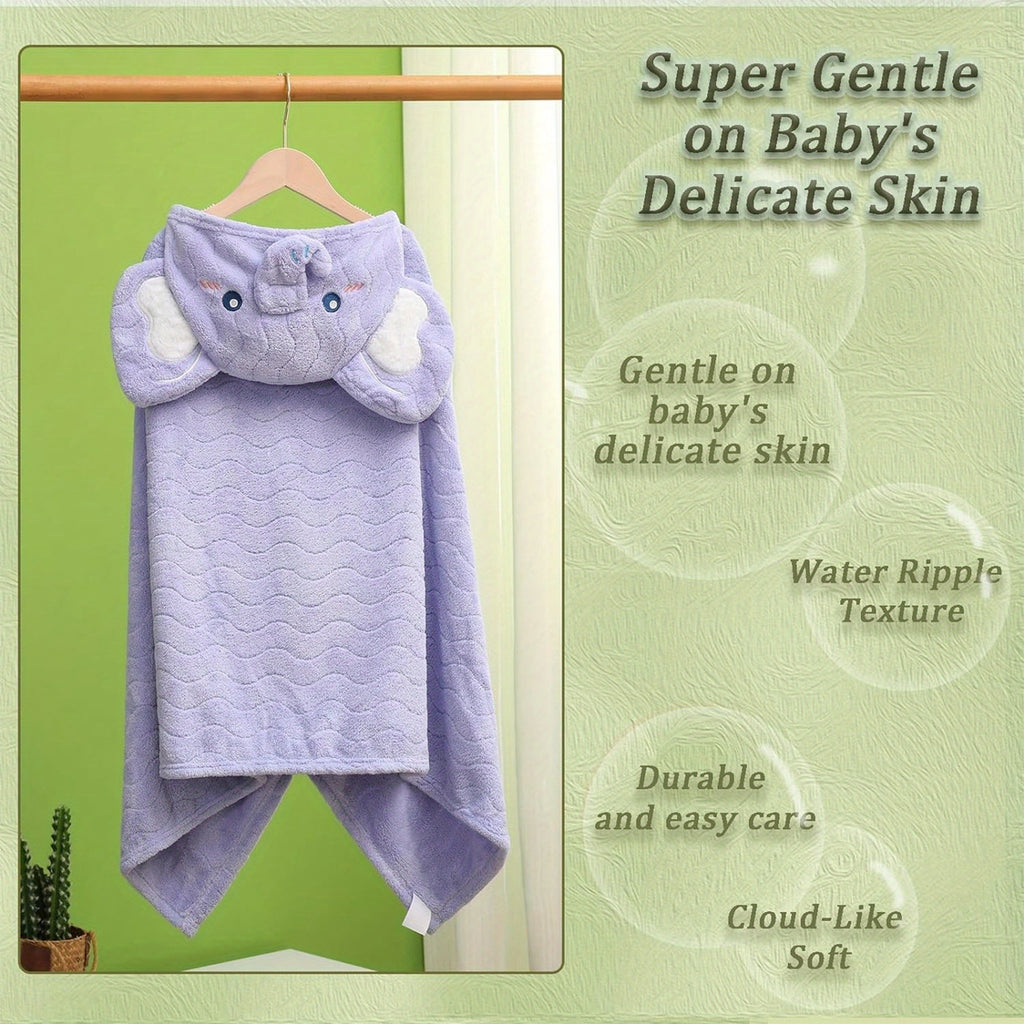Kids Hooded Bath Towel Large Soft Highly Absorbent Quick Drying Animal Towels for Beach Sport Yoga SPA Fitness