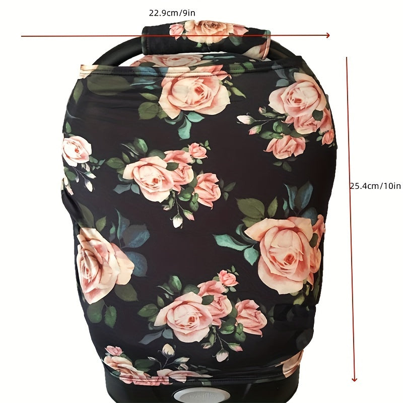 9pcs\u002Fset, Soft Breathable Cartoon Pattern Car Seat Cover Set, Including Car Seat Cover, Canopy, Headrest, Blanket, 2 Seat Belt Cushion Covers, Armrest Cushion Cover, Hat And Multi-Purpose Nursing Cover, Car Seat Not Included