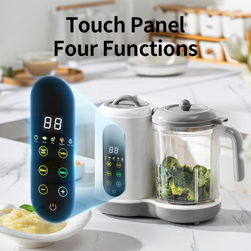 Baby Food Manufacturer - One Click Rotation And Pressing Control, Can Make Teenage Food in Minutes, Heating Steaming Machine, Fruit Puree Mixer, Automatic Cooking And Stirring, Healthy Homemade Food, Suitable for And Adolescents, White
