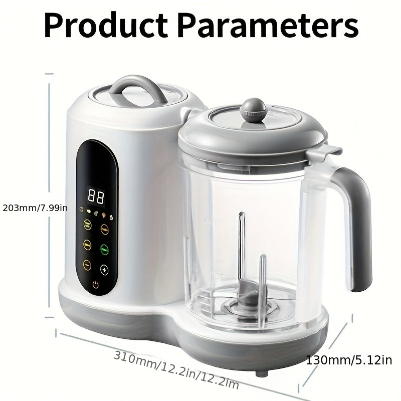 Baby Food Manufacturer - One Click Rotation And Pressing Control, Can Make Teenage Food in Minutes, Heating Steaming Machine, Fruit Puree Mixer, Automatic Cooking And Stirring, Healthy Homemade Food, Suitable for And Adolescents, White