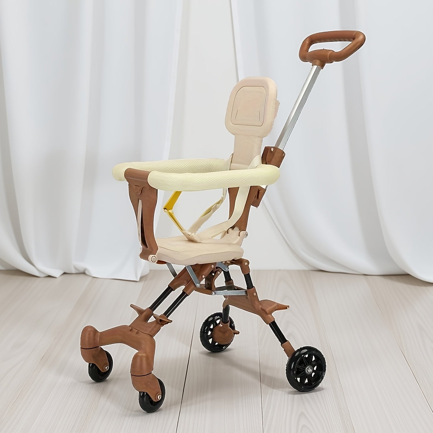 Baby Stroller | Subcompact Jogging Stroller, 360° Flip, Easy-to-Carry Travel Wagon for 1-6 Year Old, Lightweight, Carbon Steel Frame, and Mixed Color, with Canopy and Compact-Fold Feature