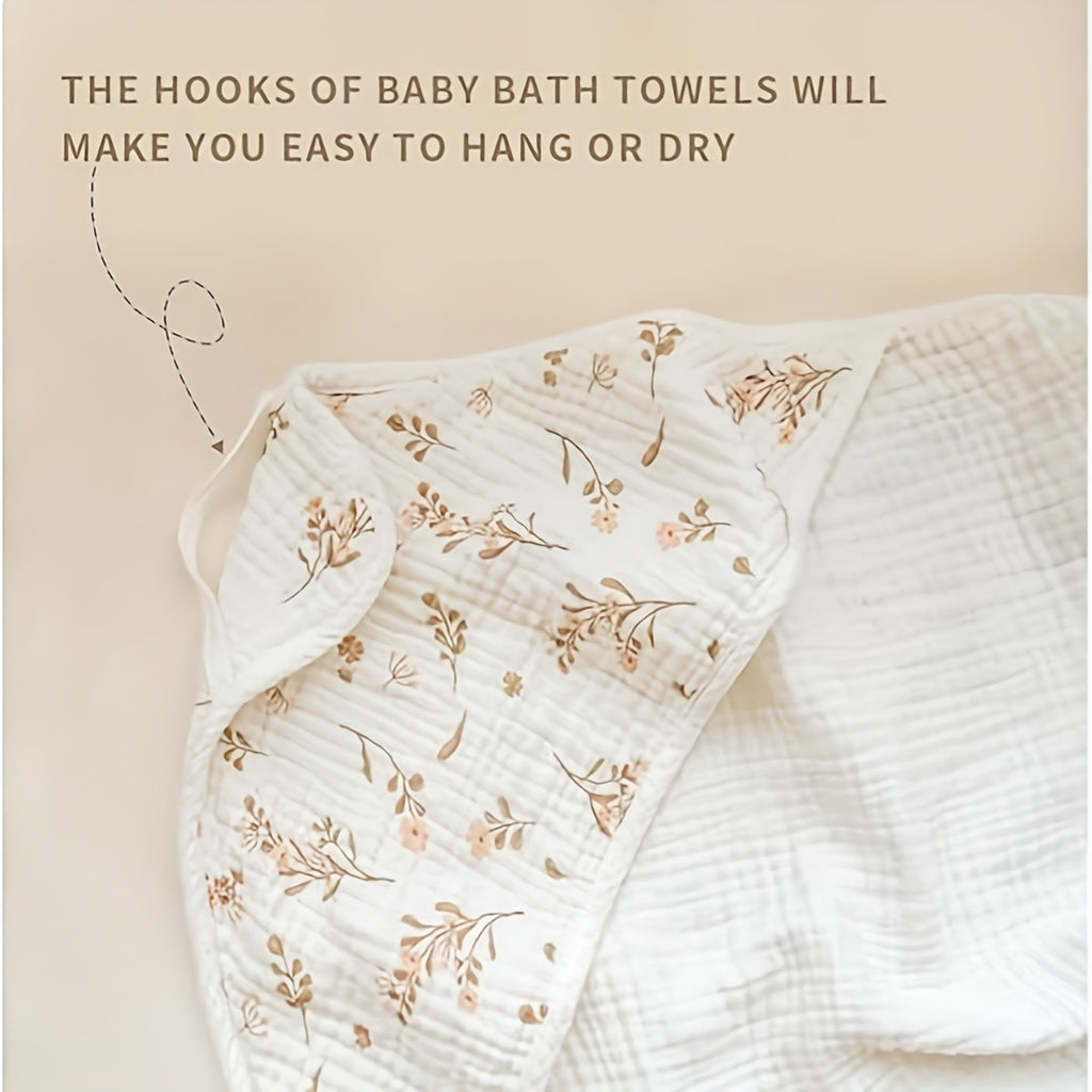 2-Pack 100% Cotton Muslin Hooded Baby Bath Towels - Ultra-Soft & Absorbent Extra Large 30\