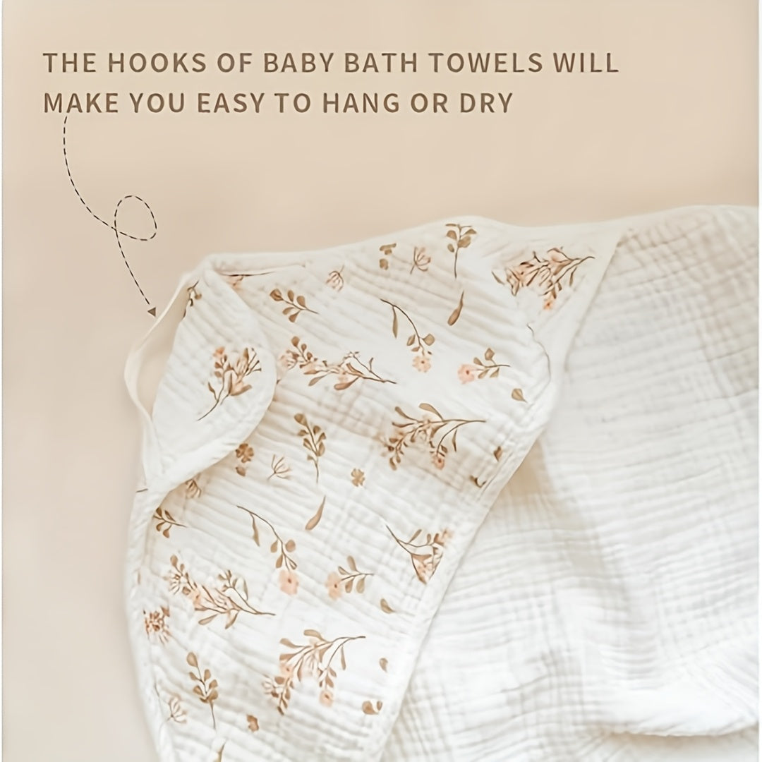 2-Pack 100% Cotton Muslin Hooded Baby Bath Towels - Ultra-Soft & Absorbent Extra Large 30\