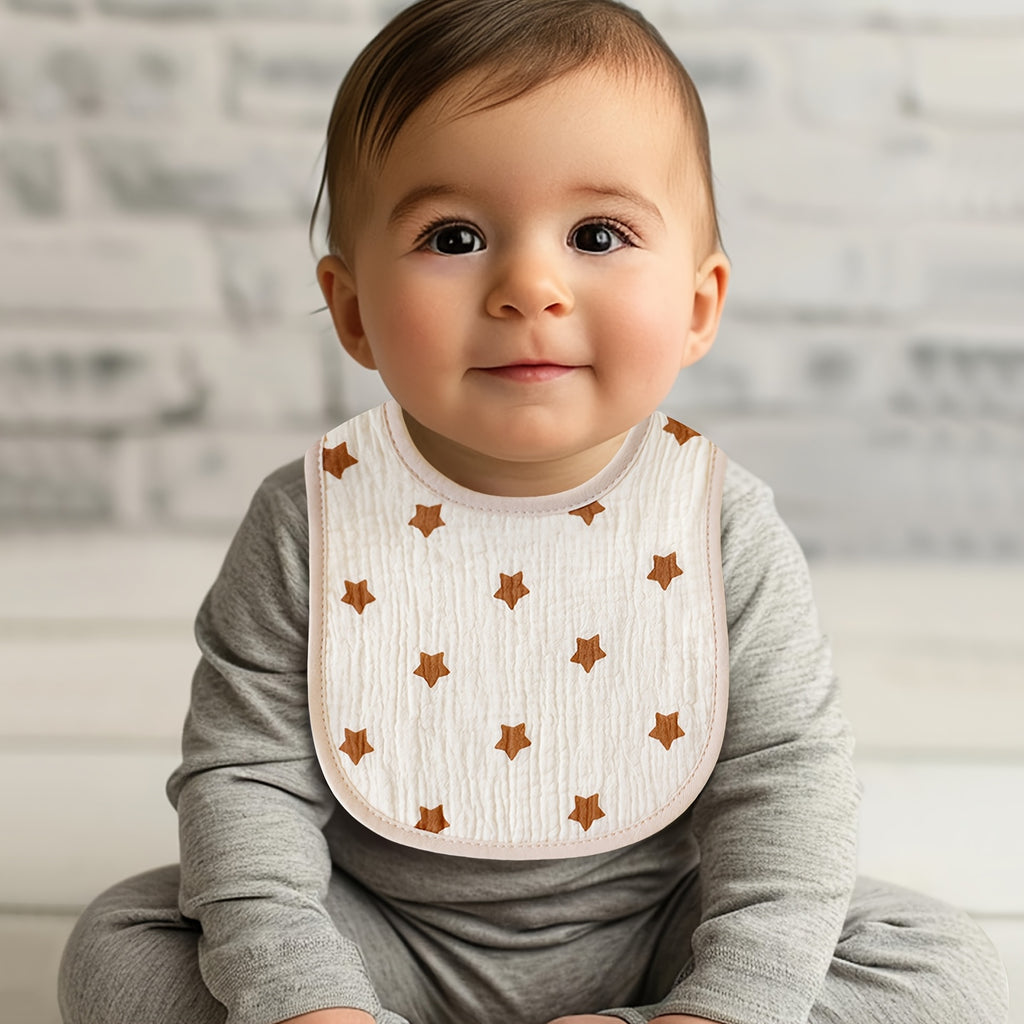 Muslin Bibs 10 Pack - Ultra Soft Drool Bibs for Teething, Absorbent Unisex Shower Gift for &, Snap Closure, Breathable Fabric, Machine Washable, Durable Material, New Parents