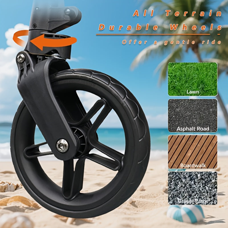 Lightweight High-view Quadruple Stroller | Extra Large Storage Basket, Suitable For Shopping, Picnics, Camping, Sports Reinforcement, Safety Belt, Sturdy Frame, Designed For Busy Moms And Traveling Families, Metal Frame