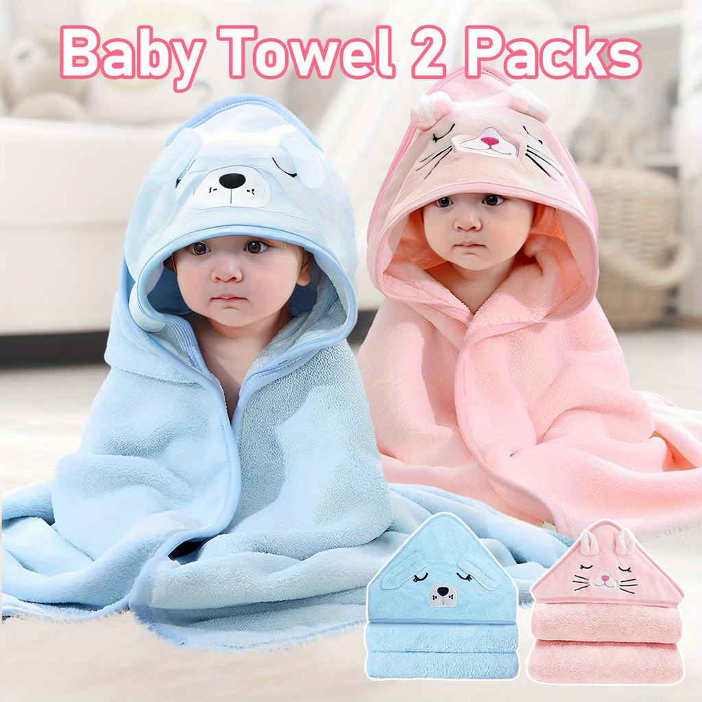 Hooded Baby Towels for Newborn Baby Bath Towel with Hood for Babies, Infant, Toddler and Kids, Large 31.5x31.5Inch, Soft and Absorbent Newborn Essential