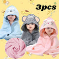3pcs Hooded Baby Towels for Newborn Baby Bath Towel with Hood for Babies, Infant, Toddler and Kids, Large 31.5x31.5Inch, Soft and Absorbent Newborn Essential
