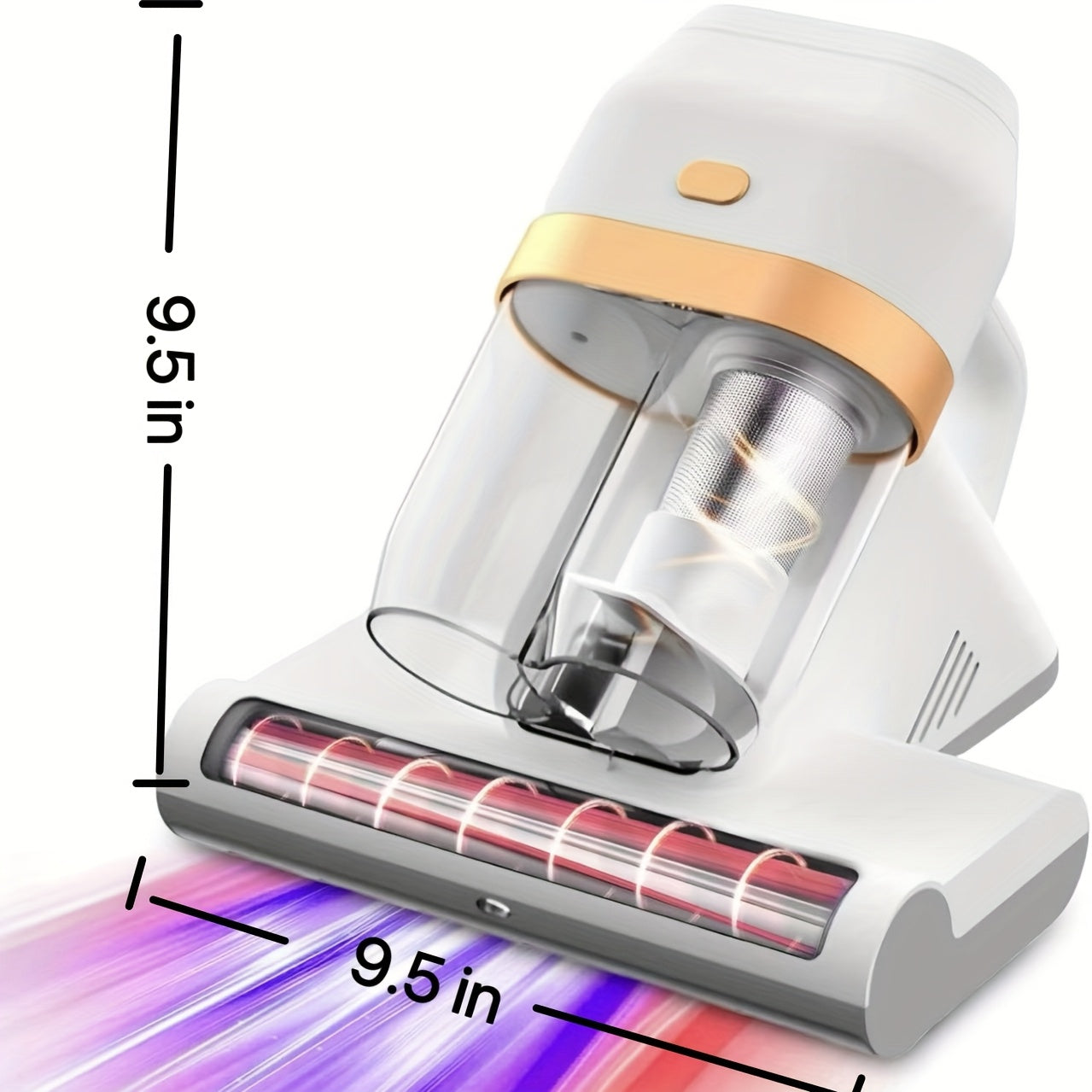 Corded Bed Vacuum Cleaner with UV-C Sanitization & 131°F Heating, Soundwave technology Mite Removal, Heavy-Duty 15KPa Suction for Mattress, Sofa, Bedding --in Vacuum Suitable for, Dorm, Hotel Use