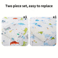 2pcs Baby Gauze Bath Towel and Holding Blanket | Soft and Absorbent, Cute Animal Pattern, Easy to Dry, Suitable for Bathing, Wrapping, Beach Use, for all Seasons, Hand Wash Only
