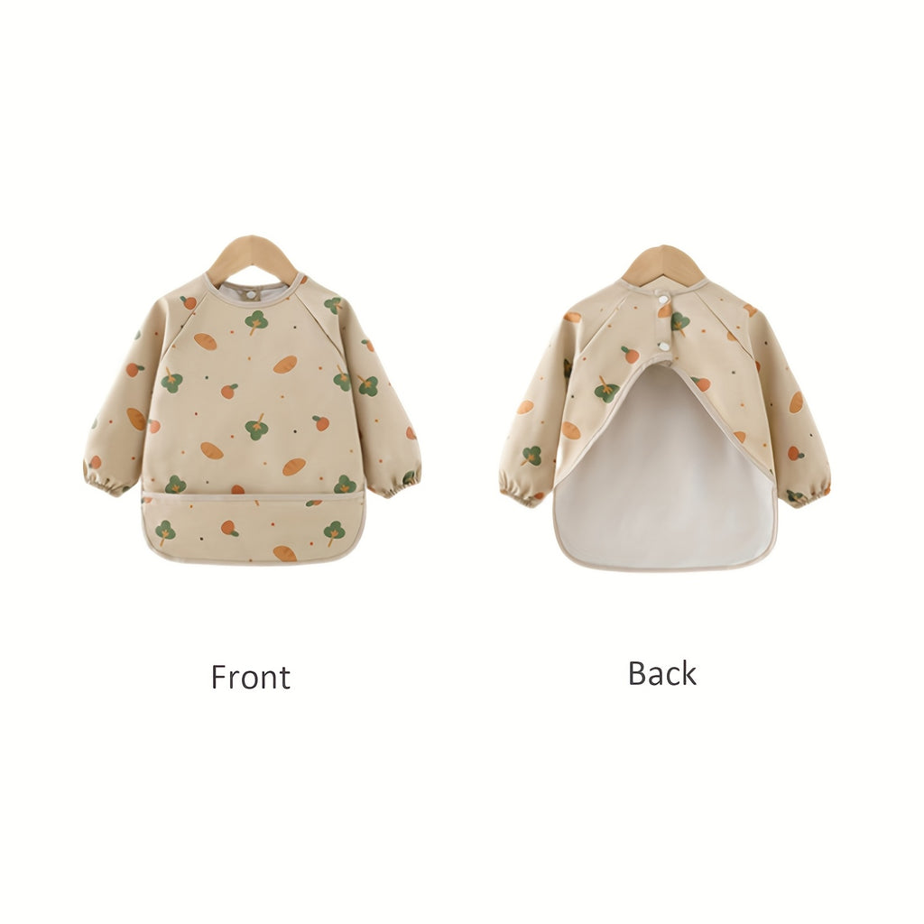 Mess-Proof Baby Bibs 2-Pack Mess-Proof Baby Bibs, Machine Washable Toddler Full-Sleeve Bib Outfit for Baby Boy or Girl, Baby Led Weaning, BLW Supplies, Fits Ages 6-36 Months