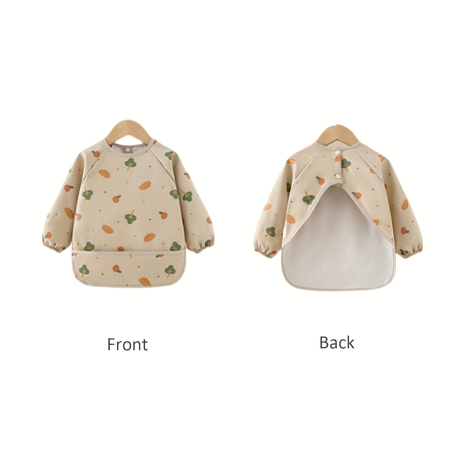 Mess-Proof Baby Bibs 2-Pack Mess-Proof Baby Bibs, Machine Washable Toddler Full-Sleeve Bib Outfit for Baby Boy or Girl, Baby Led Weaning, BLW Supplies, Fits Ages 6-36 Months