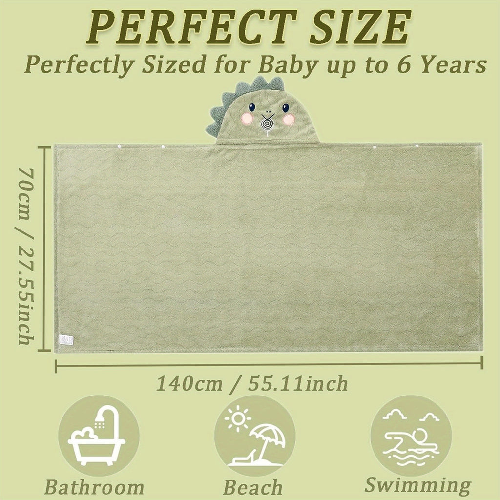 Kids Hooded Bath Towel Large Soft Highly Absorbent Quick Drying Animal Towels for Beach Sport Yoga SPA Fitness