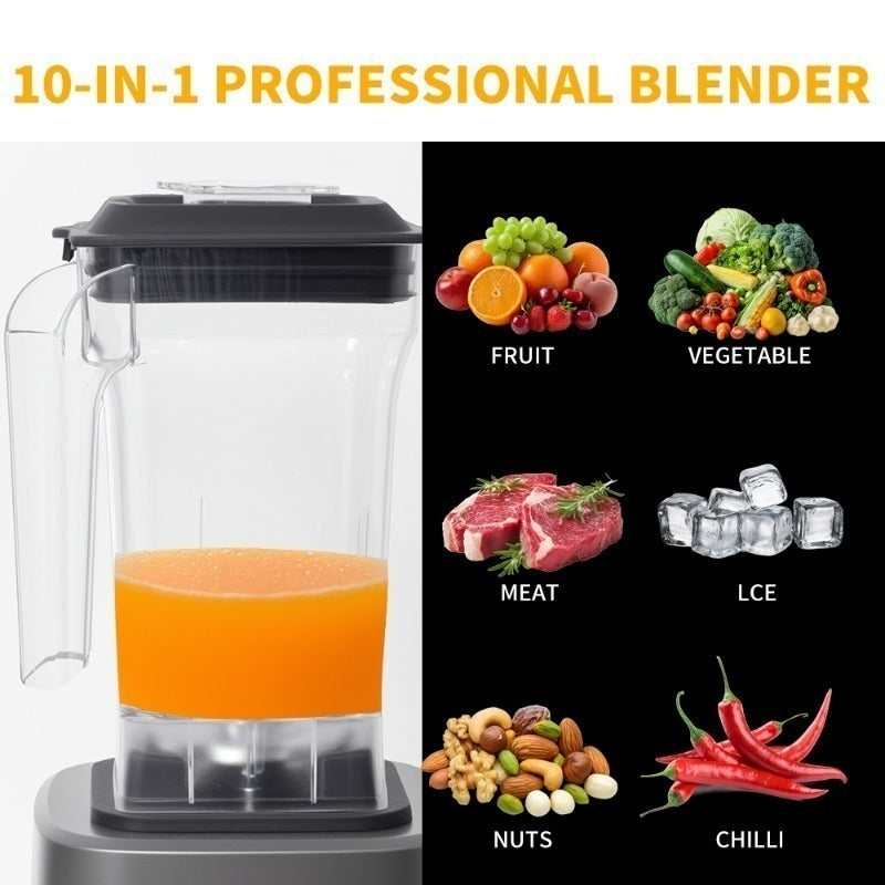 74.39oz Blender Milkshake Machine | 1000W Glass Cup Blender, Commercial Ice Crusher, Automatic Silent Blender with Lid, Suitable for Home Use, Compact Design, Easy to Clean, High-speed Motor, Extractor, Food Processor