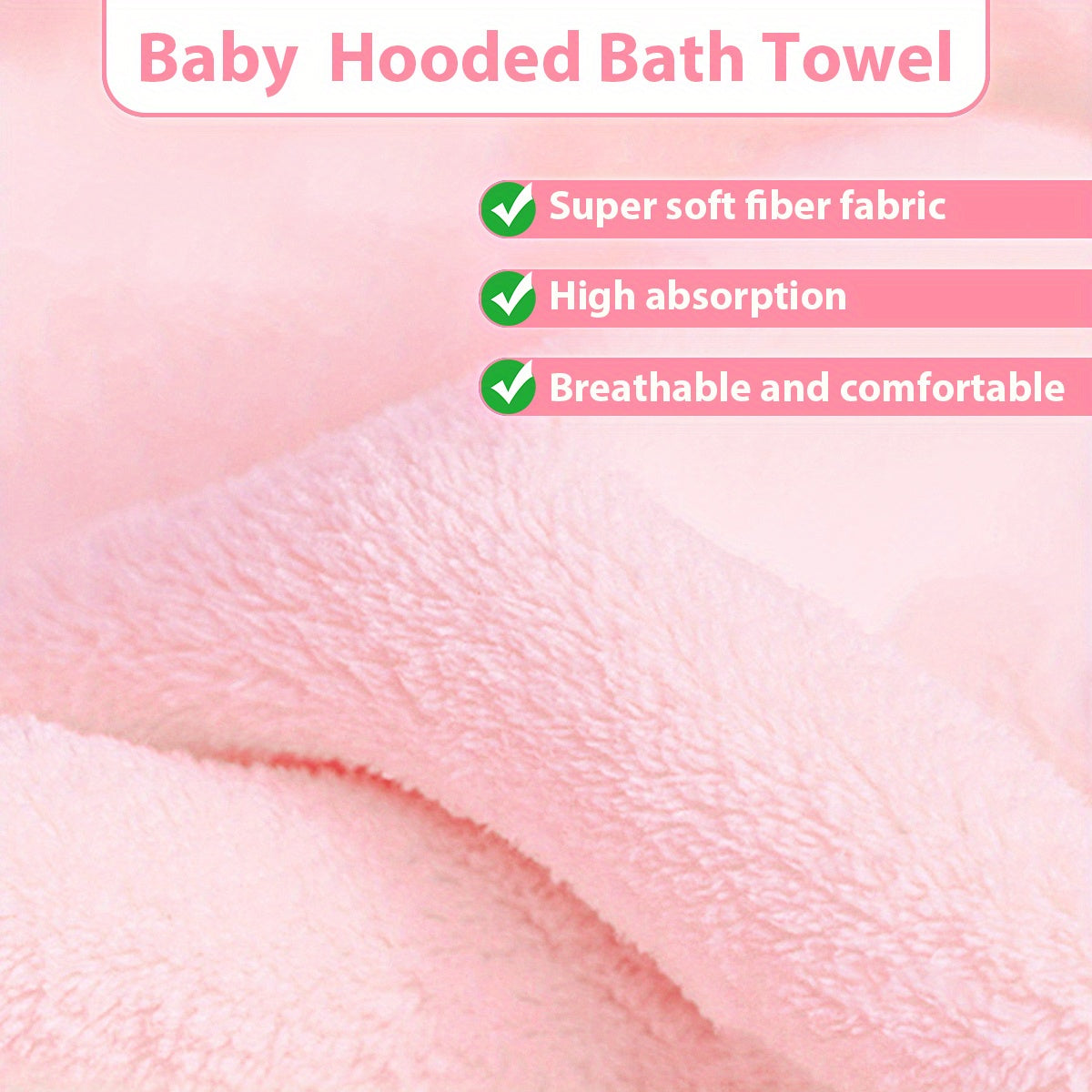 Hooded Baby Towels for Newborn Baby Bath Towel with Hood for Babies, Infant, Toddler and Kids, Large 31.5x31.5Inch, Soft and Absorbent Newborn Essential