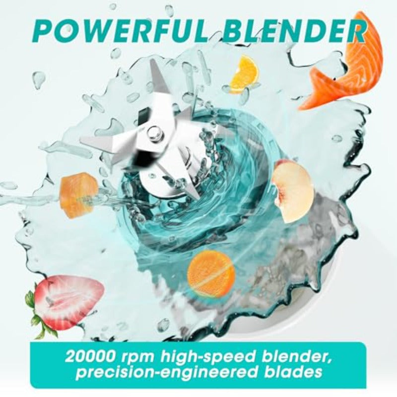 CheriBaby 15in1 Food Maker System Food Processor Blender Set for Puree Fruit Vegetable Meat with Containers Icicle Reusable Food Pouch Freezer Tray and Spoons 20oz