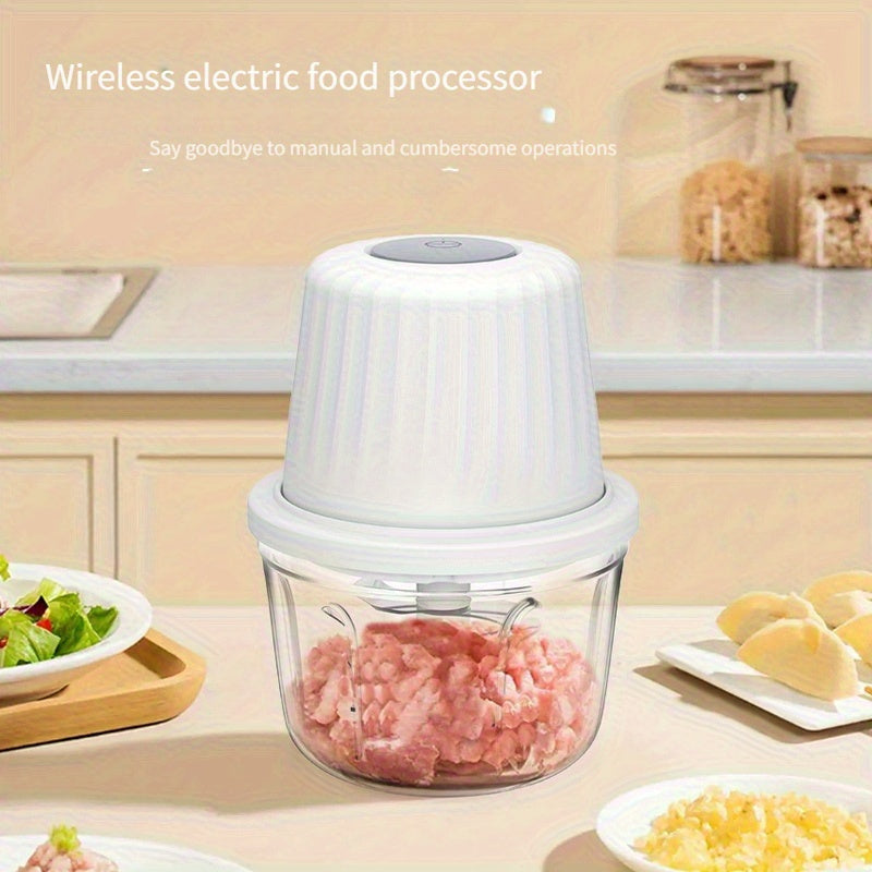 Wireless Electric Food Processor - Multi-functional Household Meat Grinder And Vegetable Chopper For Baby Food, Say Goodbye To Tedious Manual Operation, A High-efficiency Kitchen Essential