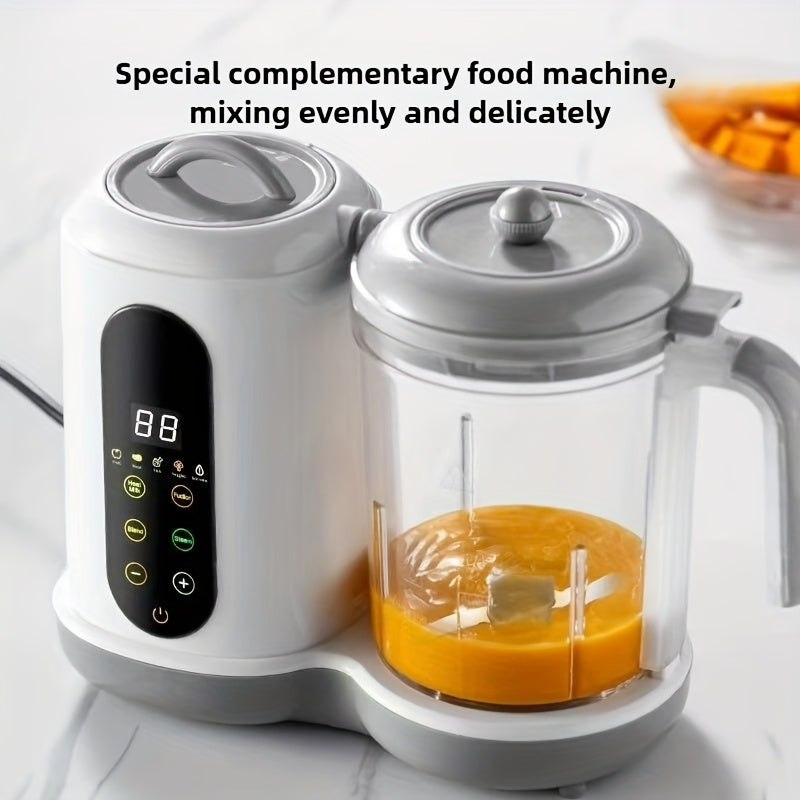 Baby Food Manufacturer - One Click Rotation And Pressing Control, Can Make Teenage Food in Minutes, Heating Steaming Machine, Fruit Puree Mixer, Automatic Cooking And Stirring, Healthy Homemade Food, Suitable for And Adolescents, White