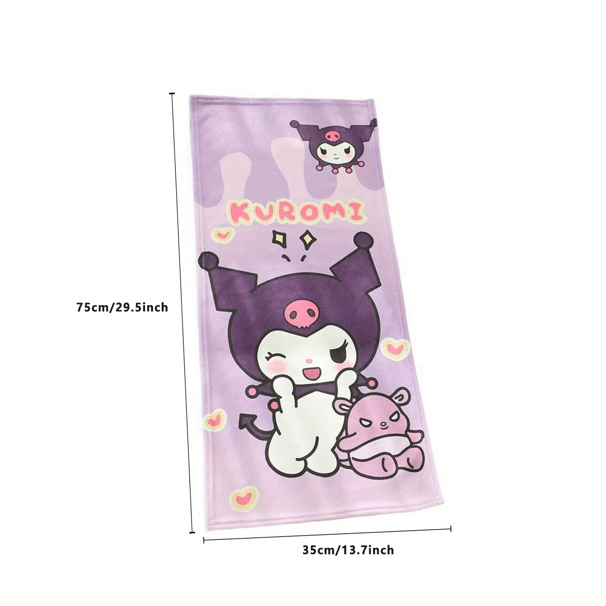 Sanrio for kuromi Bath Towels Super Absorbent Microfiber Hand Towels Soft Towels for Bathroom