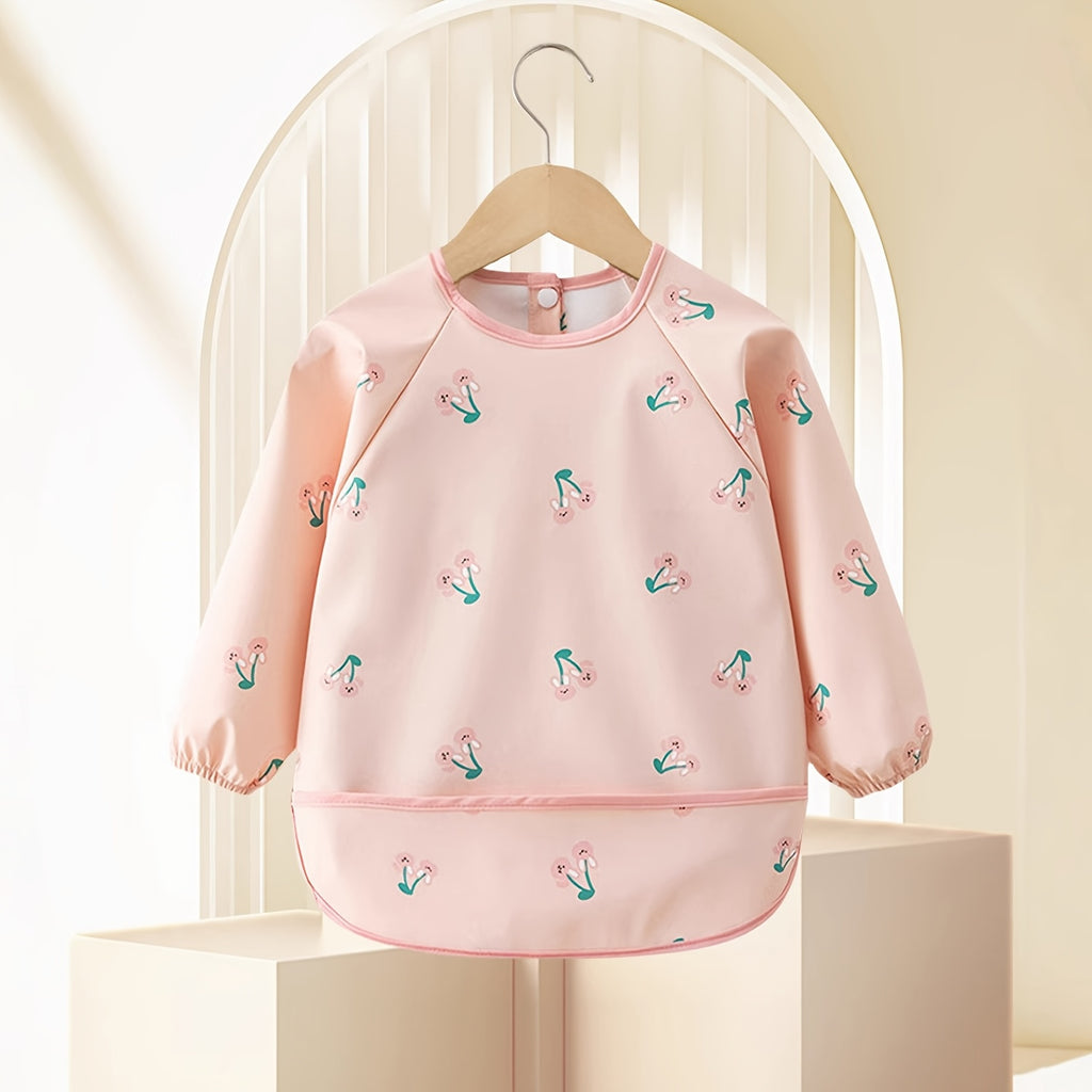 Mess-Proof Baby Bibs 2-Pack Mess-Proof Baby Bibs, Machine Washable Toddler Full-Sleeve Bib Outfit for Baby Boy or Girl, Baby Led Weaning, BLW Supplies, Fits Ages 6-36 Months