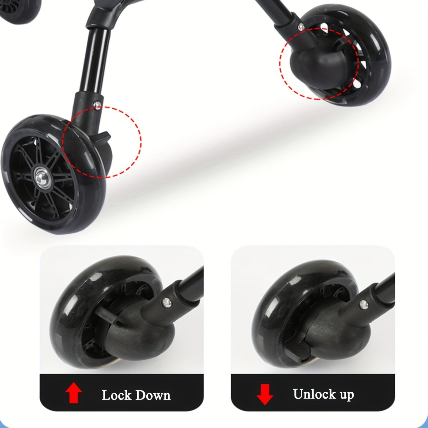 Baby Stroller | Subcompact Jogging Stroller, 360° Flip, Easy-to-Carry Travel Wagon for 1-6 Year Old, Lightweight, Carbon Steel Frame, and Mixed Color, with Canopy and Compact-Fold Feature