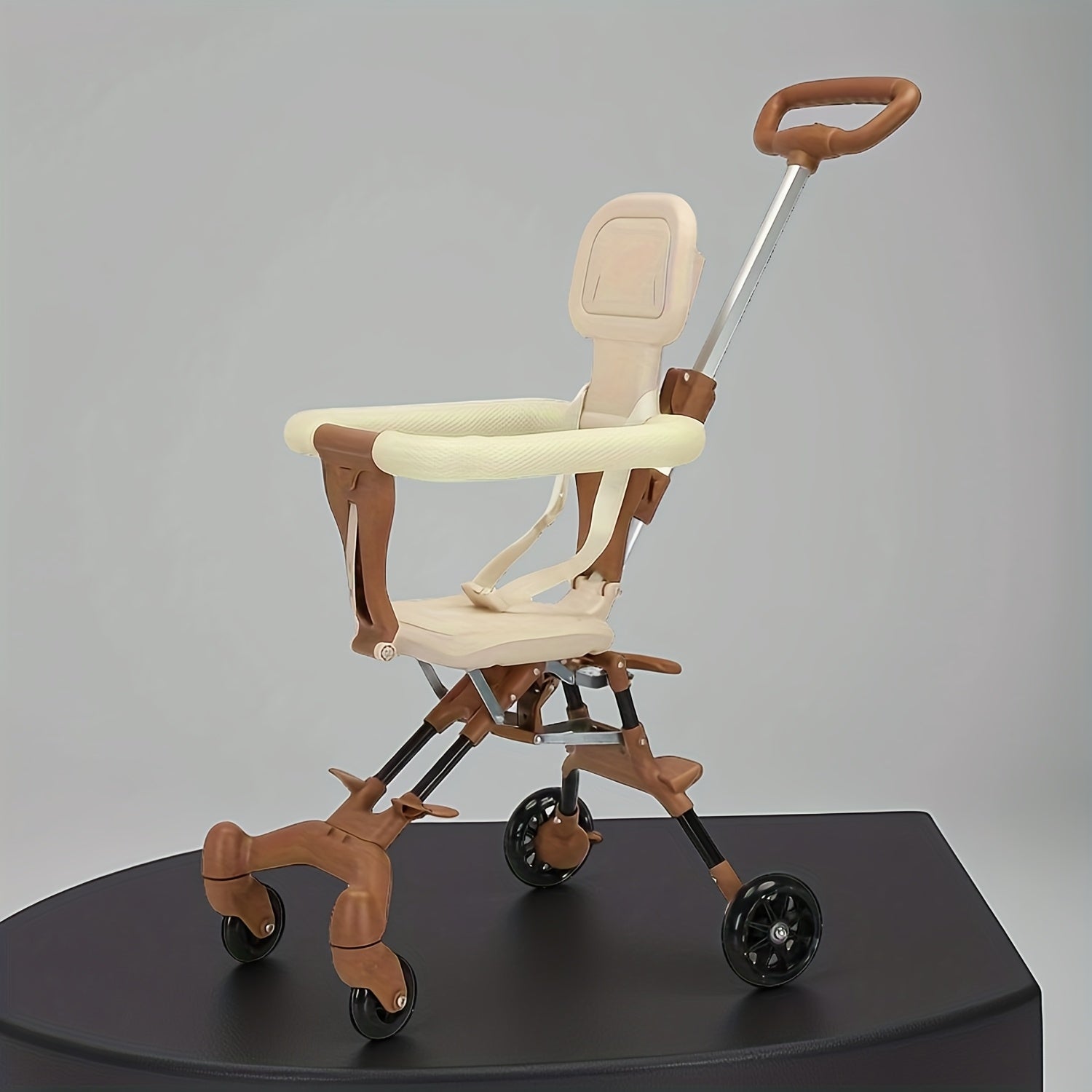 Baby Stroller | Subcompact Jogging Stroller, 360° Flip, Easy-to-Carry Travel Wagon for 1-6 Year Old, Lightweight, Carbon Steel Frame, and Mixed Color, with Canopy and Compact-Fold Feature