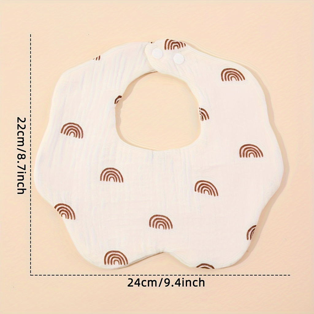 Random 3pcs Cotton Gauze Baby Bib Babies Accessories Newborn Baby Apron Feeding Bib 6 Layer Muslin Burp Cloths Kids Saliva Towel New Born