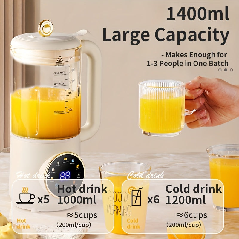 ESLAIE Soy Milk Maker - Multi-Function Automatic Heating Blender, Baby Food Maker, And Juicer For Home Use