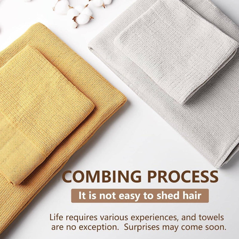 Gauze Bath Towel, Gauze is, Skin Friendly, Different Feeling, Comfortable Bathing, Worth Having, 99.99 Excluding Labels Quicker to Dry, Absorbent, 2 Set