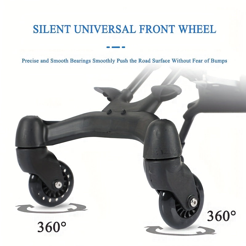 Baby Stroller | Subcompact Jogging Stroller, 360° Flip, Easy-to-Carry Travel Wagon for 1-6 Year Old, Lightweight, Carbon Steel Frame, and Mixed Color, with Canopy and Compact-Fold Feature