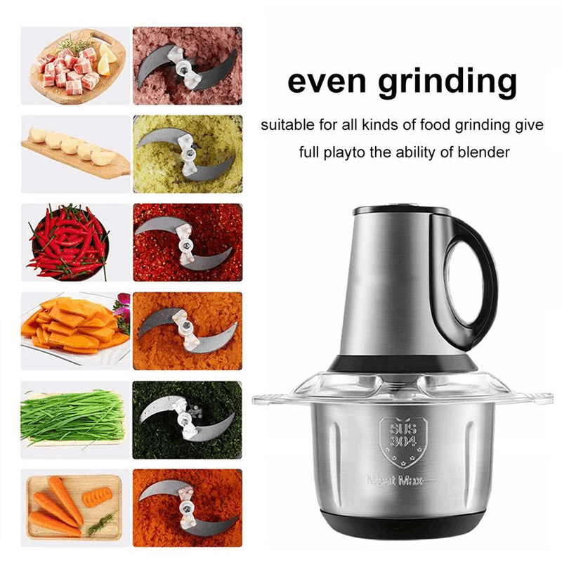 Electric machine Meat grinder, Food Processors, Meat Grinder 4 Bi-Level Blades, mixer grinder electric, Mini Electric Food Chopper, for Baby Food, Meat, Onion, Vegetables