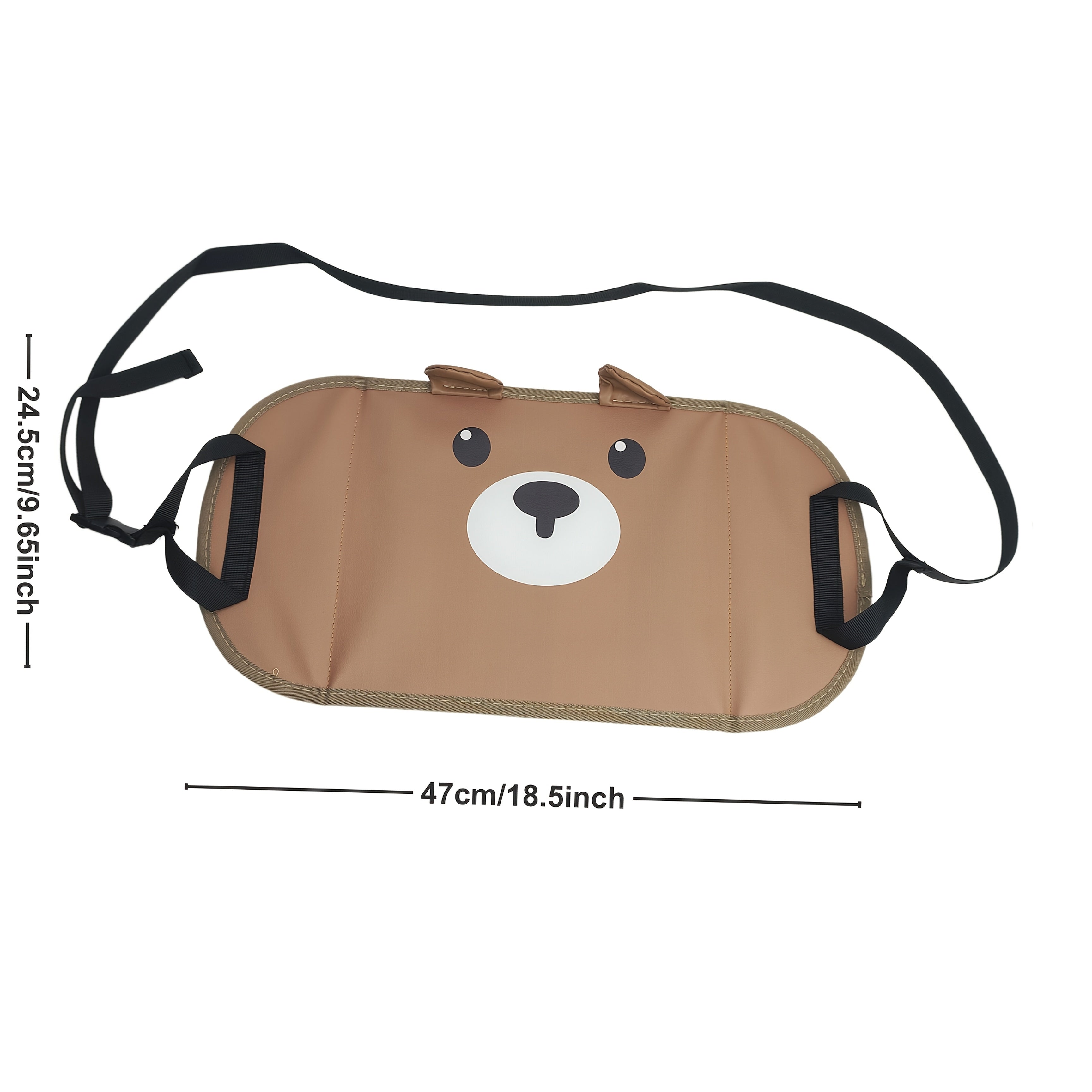 Cartoon Bear-Shaped Portable Car Seat Cushion with Hanging Decoration and Storage Function, Adjustable, Suitable for Most Car Models, Enhances Comfort and Style, Perfect Holiday Gift