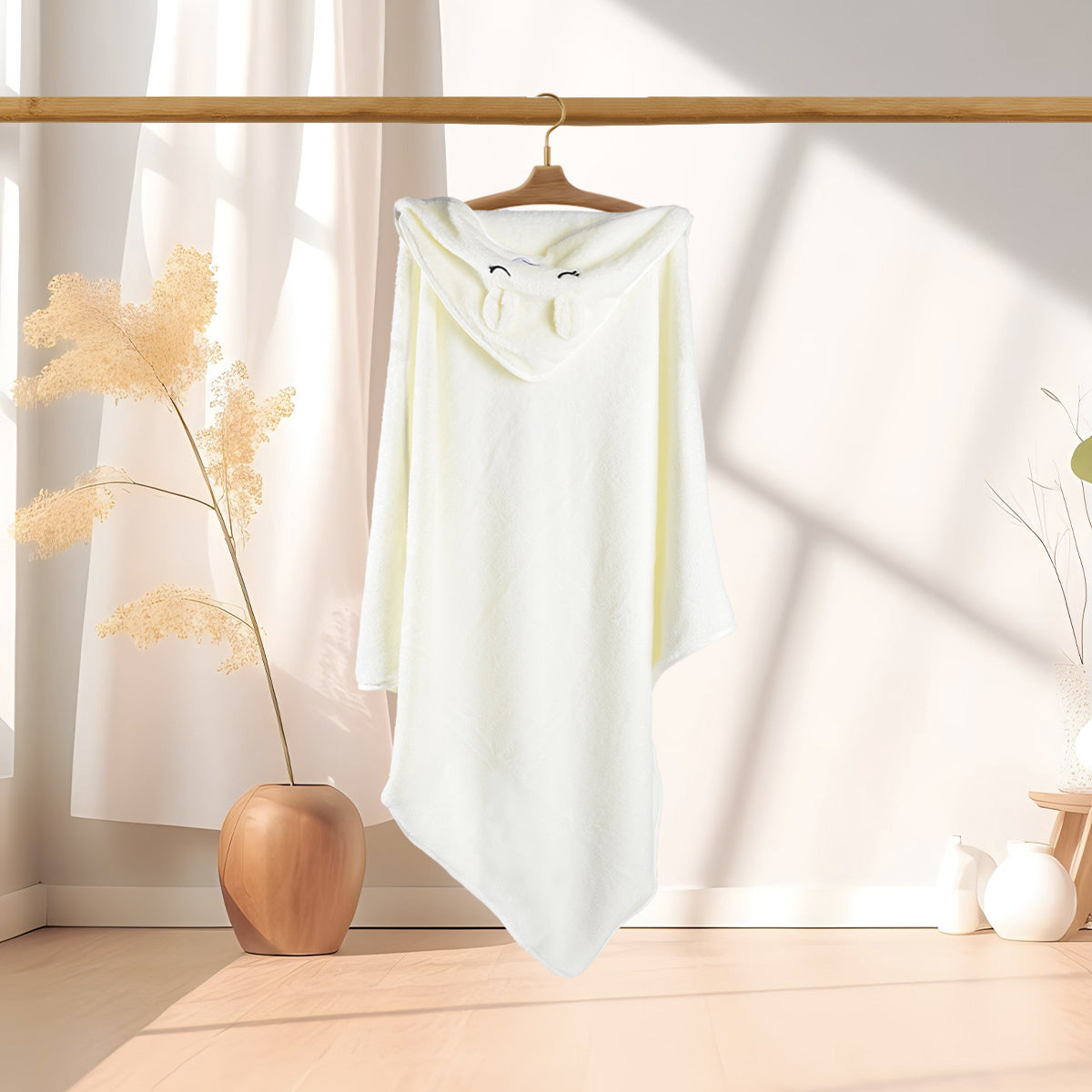 3pcs Hooded Baby Towels for Newborn Baby Bath Towel with Hood for Babies, Infant, Toddler and Kids, Large 31.5x31.5Inch, Soft and Absorbent Newborn Essential