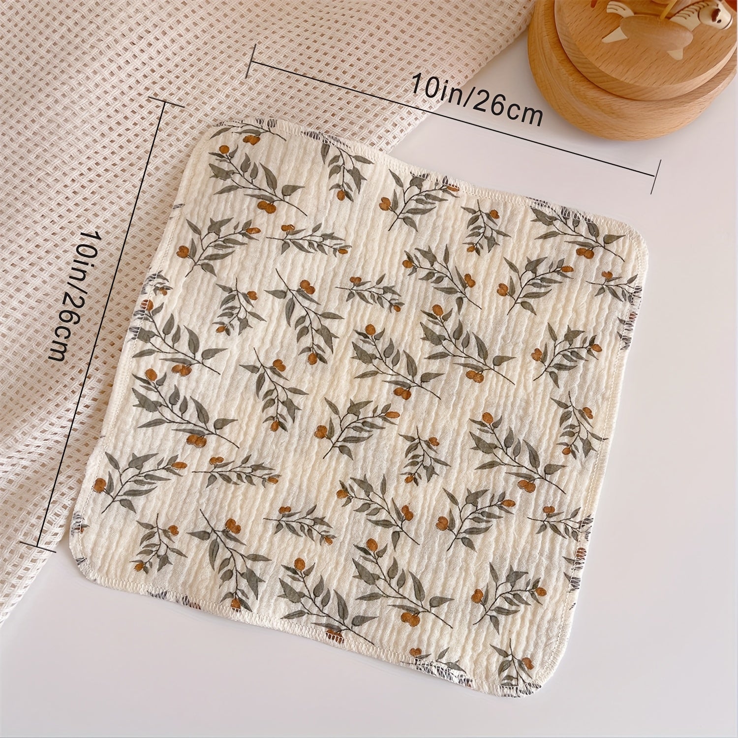 9-Pack Soft Breathable Gauze Square Towels - Cute Animal & Floral Cartoon Face & Bath Towels for s, Pastel Colors with Hearts, Bows, Bears & Smiling Faces, Hand Wash Only, Gentle for Sensitive Light, Bath & Everyday Use, Ideal for ren'S Spa