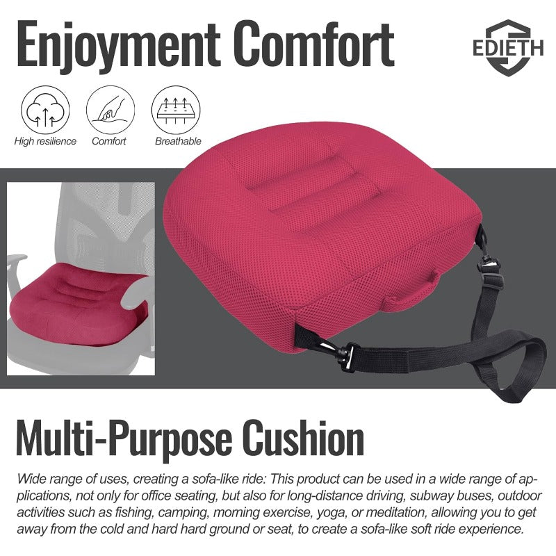 Universal Booster Seat Cushion with Adjustable Height Breathable Mesh Portable Design with Straps Imp Vision Imp Sitting Posture Str Relief Driving Office Family Outdoor - Pink, Car Seats, Car Seat Covers, Car Seat Protectors, Car Seat for