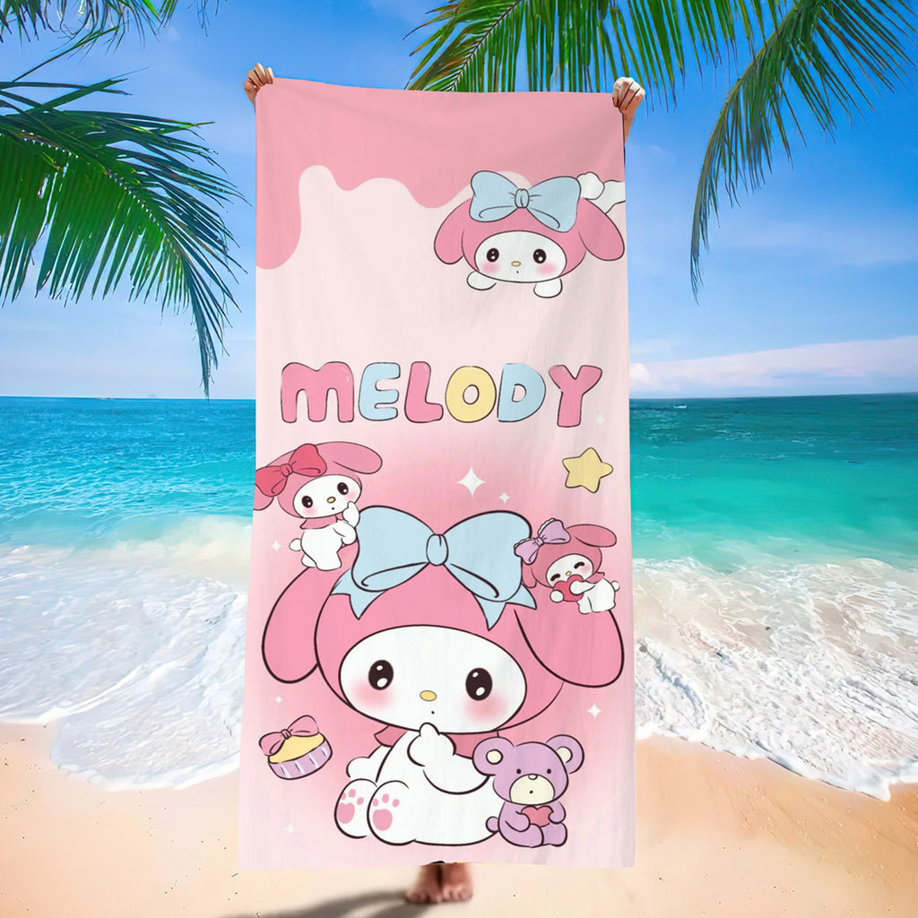 Sanrio for kuromi Bath Towels Super Absorbent Microfiber Hand Towels Soft Towels for Bathroom