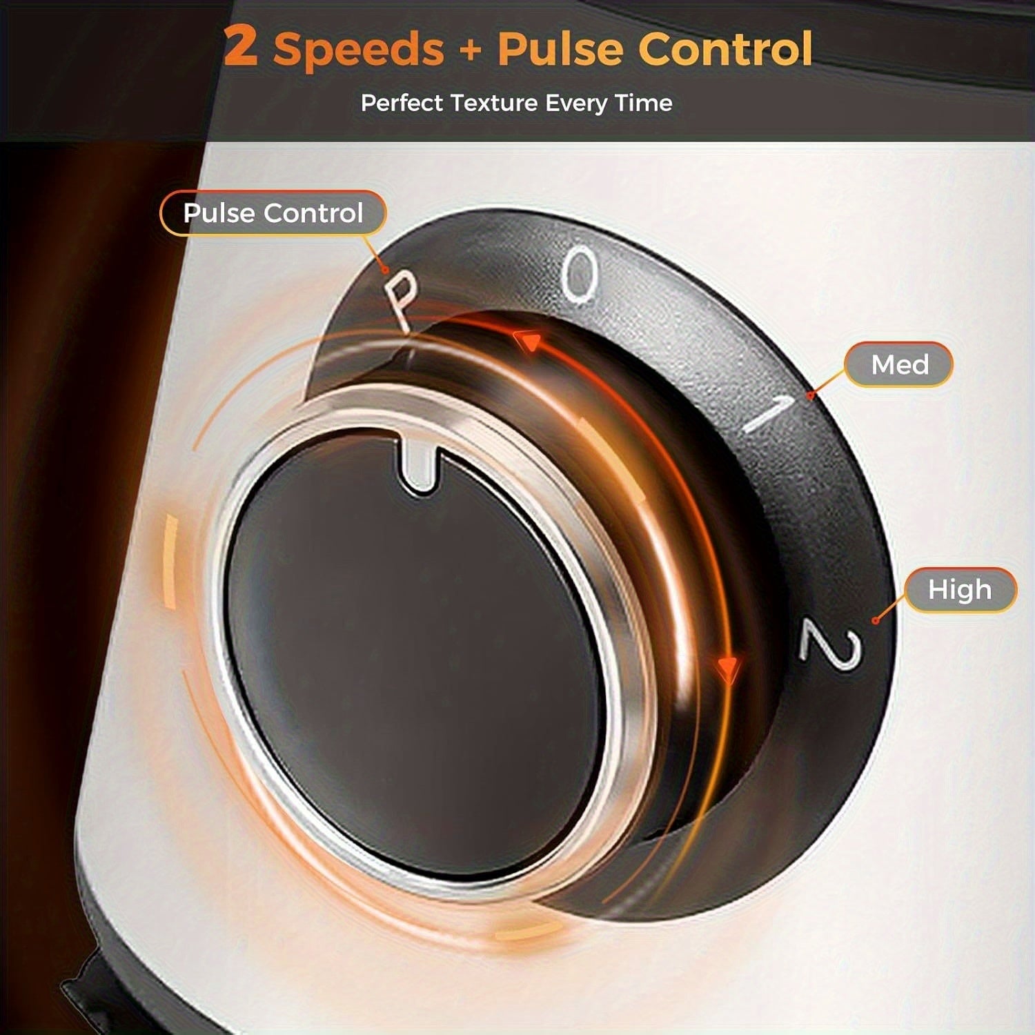 Food Processor Blender for Vegetable, Dough, Electric Food Processors Slicing 6 Cup for Meat, Puree, 2 Speeds, Sharp Blades, Safety Lock with 50.72oz Glass Jar