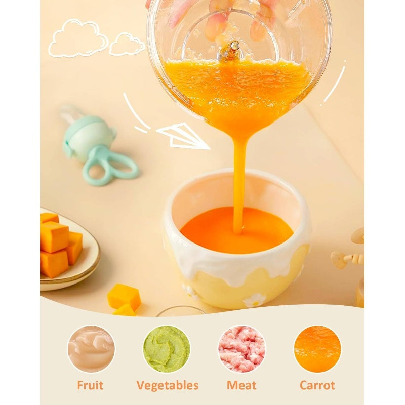 13-in-1 Food Maker Machine with Freezer Tray, Containers, Spoons & Spatula - All-in-One Fruit\u002FVegetable\u002FMeat Processor for Puree Blender, for Feeding (No Required)