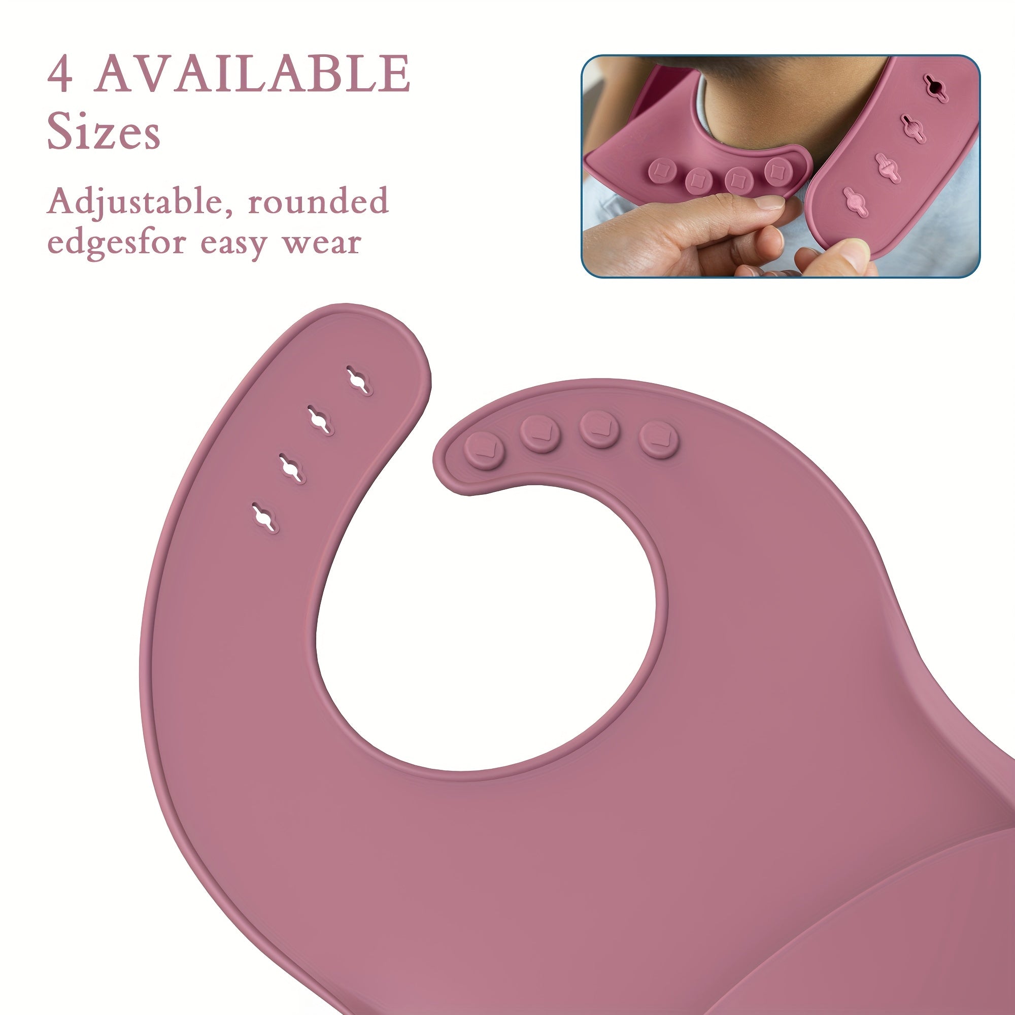 AI BEI PARENT CO. Soft Silicone Baby Bib with Food Catcher - Adjustable, Non-Messy Bib for Toddlers, Easy Clean, Durable & Stylish, Baby Bib High Quality, Toddler Feeding Accessory, Ergonomic Bib Design, Nonslip Bib