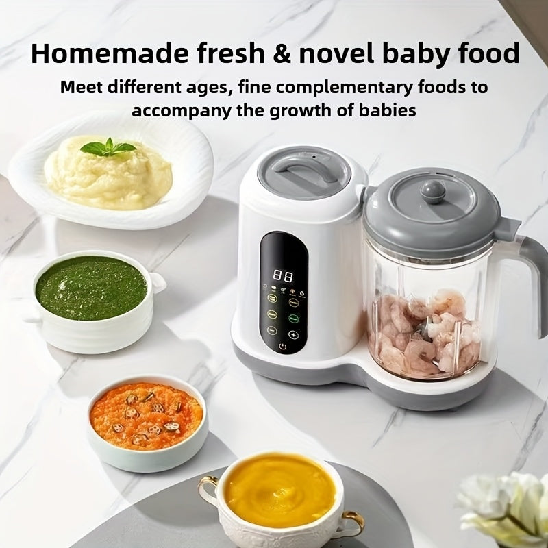 Baby Food Manufacturer - One Click Rotation And Pressing Control, Can Make Teenage Food in Minutes, Heating Steaming Machine, Fruit Puree Mixer, Automatic Cooking And Stirring, Healthy Homemade Food, Suitable for And Adolescents, White