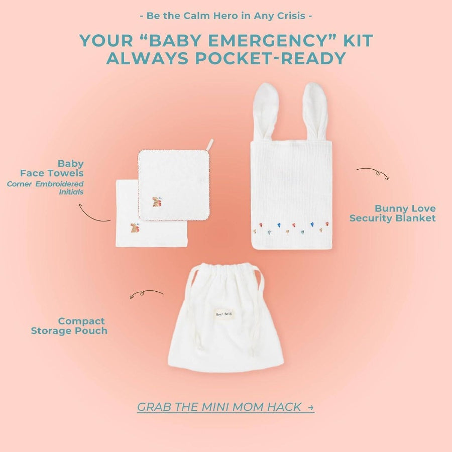 Poncho Muslin Towels Set of 6 Embroidery, Bath Towels with Muslin and Soft Terry Towel, 24 inchx 24 inchBaby Beach Poncho with Seamless Pro, Gifts Boys and Girls