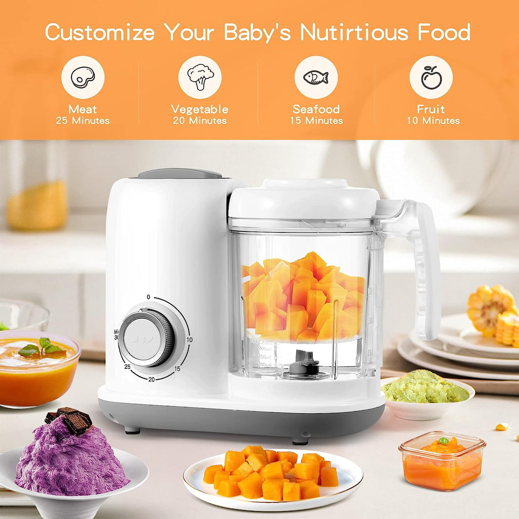 Baby Food Maker, One Step Multifunctional Steamer Puree Blender, Homemade Baby Food, Quick Clean, Quick Puree, Baby Meal Prep, Spacesaving Compact Design, Durable Plastic, New Parents Busy Moms