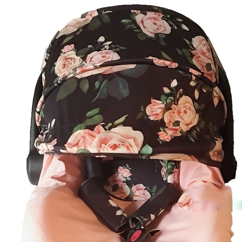 9pcs\u002Fset, Soft Breathable Cartoon Pattern Car Seat Cover Set, Including Car Seat Cover, Canopy, Headrest, Blanket, 2 Seat Belt Cushion Covers, Armrest Cushion Cover, Hat And Multi-Purpose Nursing Cover, Car Seat Not Included